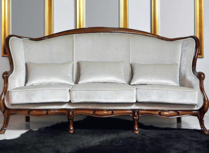 Three-seater sofa 3-seater luxury fabric gray living room classic furniture brown new
