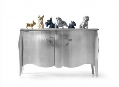 Silver sideboard dresser buffet cabinets dressers wood luxury furniture silver