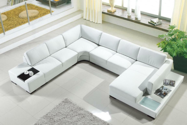 Leather sofa corner sofa sofa living landscape upholstery seating corner ensemble XXL big sofas new
