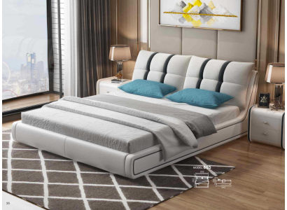 Designer bed bedroom beds furnishing hotel luxury upholstery leather furniture.