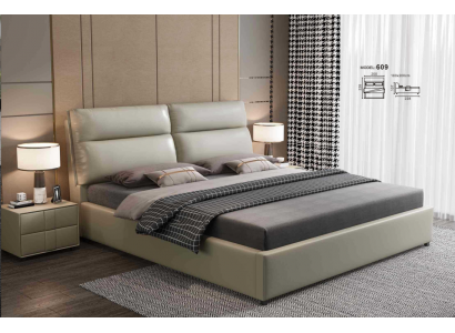 Design bed bedroom textile leather upholstery modern beds 180x200cm