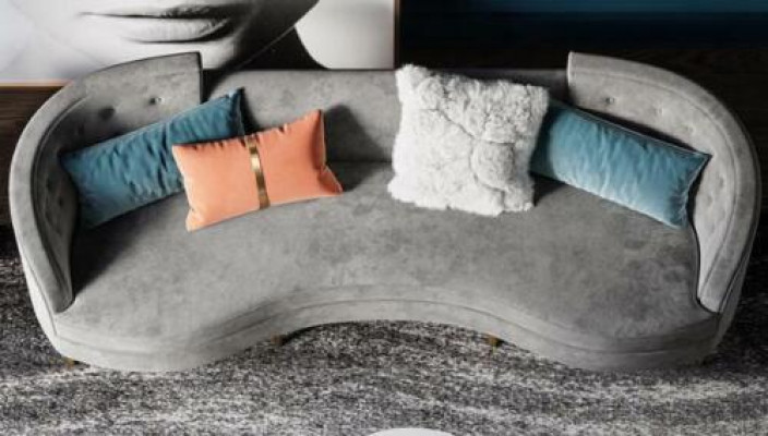 3-seater fabric sofa living landscape relax seat design couch lounge sofas textile