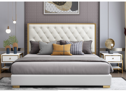 Designer bed, bedroom beds, hotel leather, luxury upholstery, cushioned bed frame