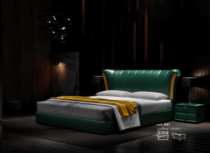 Bed Cushion Classic Double Bed 180x200cm Wood Beds Bedroom