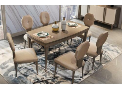 Set of 6 Chairs Dining Room Suite Living Room Upholstered Set Solid Wood