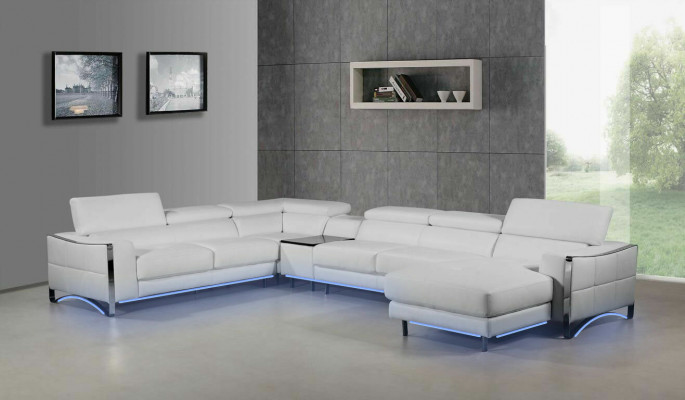 Multifunctional Couch Corner Sofa Media TV Sofa Leather Sofa Living Landscape U-Shape