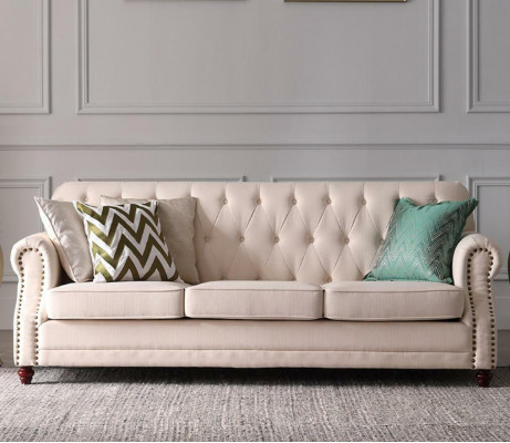 Chesterfield Sofa 3-Seater Living Area Relaxation Seating Design Couch Lounge Sofas