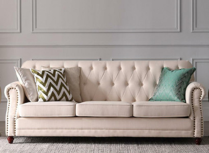 Chesterfield Sofa 3-Seater Living Area Relaxation Seating Design Couch Lounge Sofas