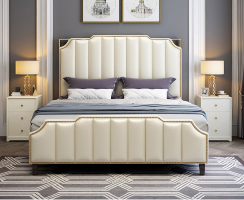 Bed Cushion Design Luxury Double Hotel Beds Matrimonial 180x200cm Sleeping Room