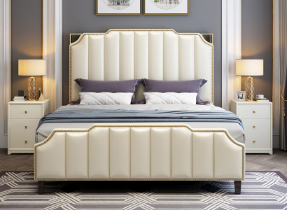 Bed Cushion Design Luxury Double Hotel Beds Matrimonial 180x200cm Sleeping Room