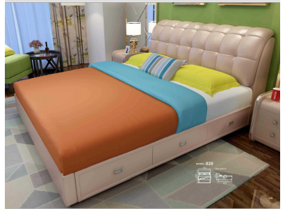 Bed Pillow Design Luxury Decor Double Hotel Beds Marriage Sleep Room Leather
