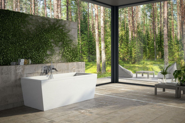 Bathtub Rectangular Design Bathtub White Modern Bathroom