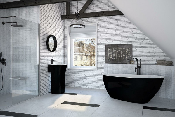 Modern Tub Exclusive Freestanding Design Bathtub Bath Freestanding Black