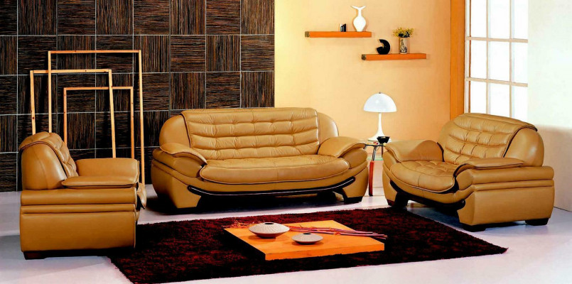 Classic Set Suite 3+2 Seater Leather Sofa Couch Upholstered Seat Suites