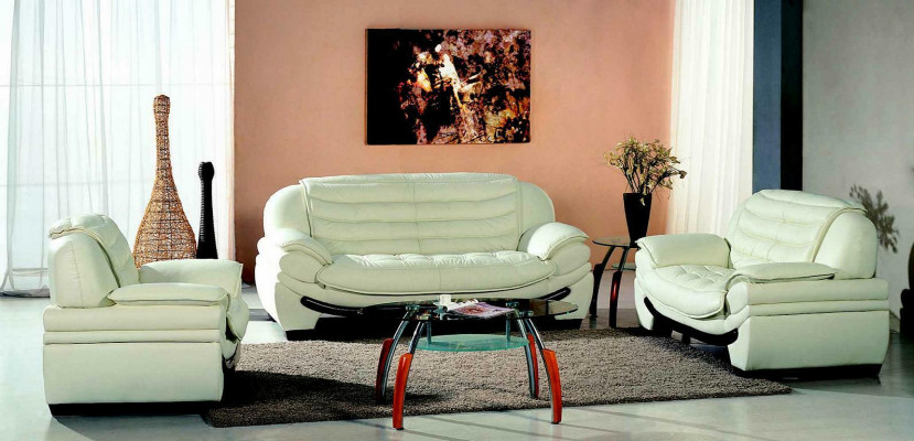 Classic Set Suite 3+2 Seater Leather Sofa Couch Upholstered Seat Suites