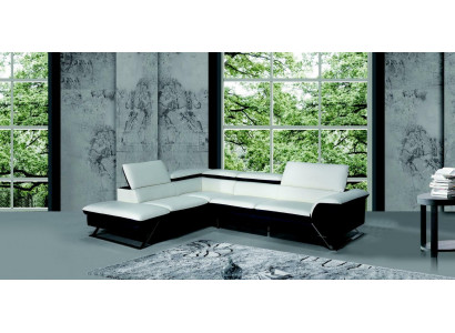 Designer seat cushion leather sofa set couch living landscape L-shape
