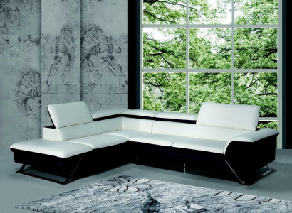 Designer seat cushion leather sofa set couch living landscape L-shape