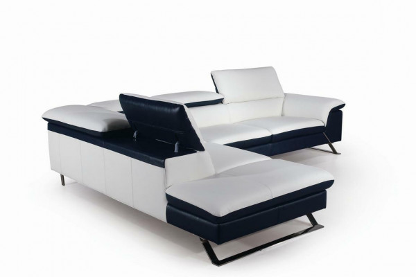 Designer seat cushion leather sofa set couch living landscape L-shape
