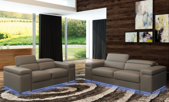 Adjustable leather couch seat cushion living room set leather furniture sofa couch 3+2+1