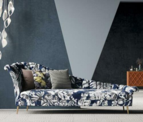 Textile Chaise Lounge Recliner Upholstered Loungers Sofa Relax Chaise Lounge Club Furniture New