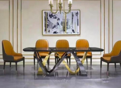 Dining room column tables Italian furniture restaurant dining table table luxury new
