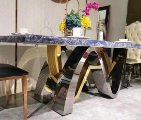 Dining room column tables Italian furniture restaurant dining table table luxury new
