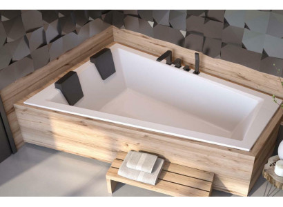 Bathtub for 2 Persons Corner Bath Tub Bathroom Built-in Tubs Acrylic Design New