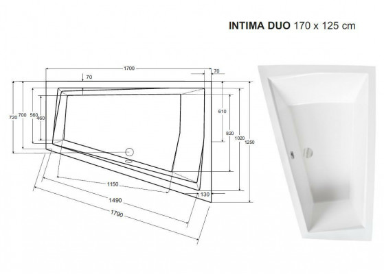 Bathtub for 2 Persons Corner Bath Tub Bathroom Built-in Tubs Acrylic Design New