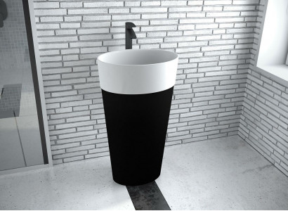 Freestanding washstand design acrylic washbowl with pedestal countertop basin