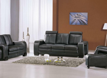 Upholstered Sofa Set Couch Seating Set 3+2 Seater Couches Sofas Leather New