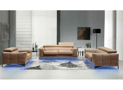 Leather sofa set 3+2 (without armchair) couch seating upholstery set 1504