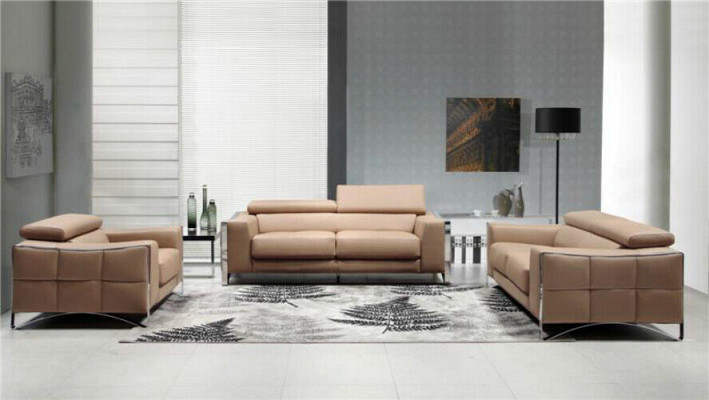 Leather sofa set 3+2 (without armchair) couch seating upholstery set 1504
