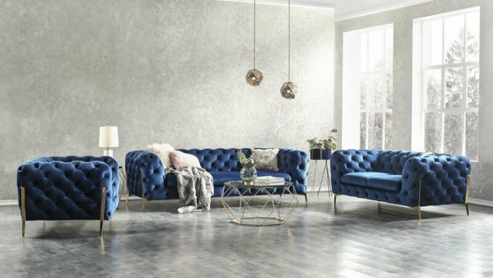 Chesterfield Noble Designer Couch Upholstery Fabric Textile Velvet Sofa Luxury Couches