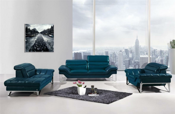 Leather sofa set 3+2 (without armchair) couch seating upholstery set 994