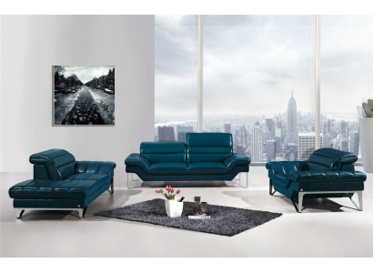 Leather sofa set 3+2 (without armchair) couch seating upholstery set 994