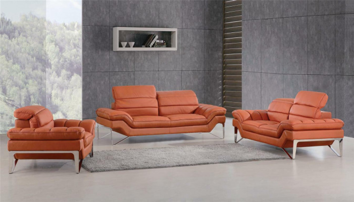 Leather sofa set 3+2 (without armchair) couch seating upholstery set 994