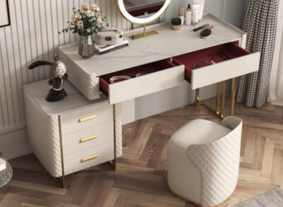 Makeup table chair, dressing table, console table, makeup dresser, cosmetics