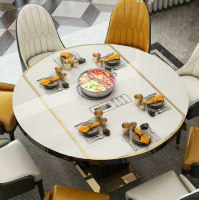 Multifunctional Dining Table Tables Round Table Dining Room Furniture Stainless Steel Kitchen Round