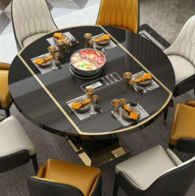 Multifunctional Dining Table Tables Round Table Dining Room Furniture Stainless Steel Kitchen Round