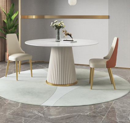 Luxury tables round table round design furniture stainless steel dining room dining tables new