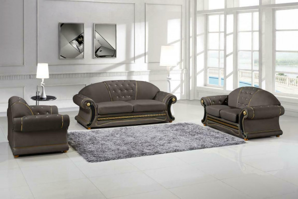 Classic designer 3-seater Chesterfield leather couch upholstery seat without 2+1 new