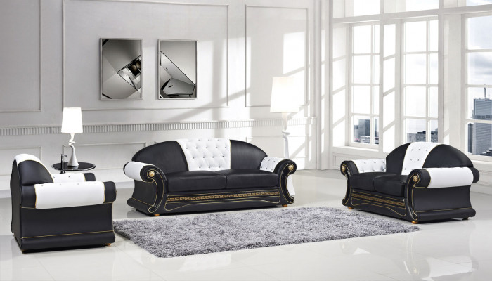 Classic designer 3-seater Chesterfield leather couch upholstery seat without 2+1 new