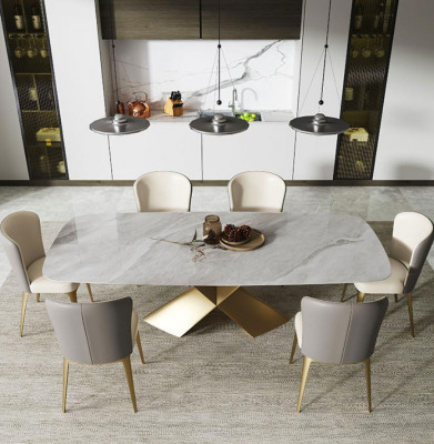 Luxury dining tables, table design, table stainless steel, stone furniture, dining room, modern column.