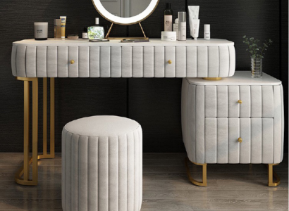 Dressing table mirror stool complete dresser bedroom luxury furniture