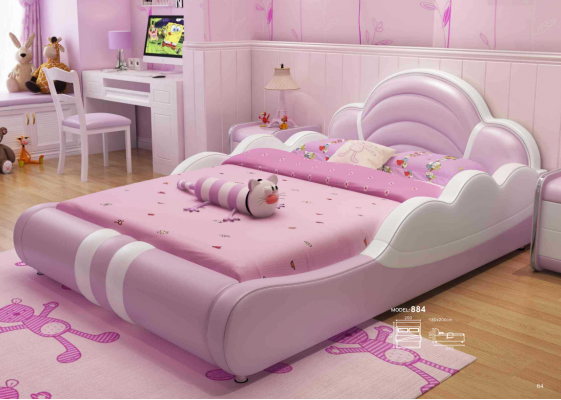 Children's room bed girls beds bedroom design double bed new
