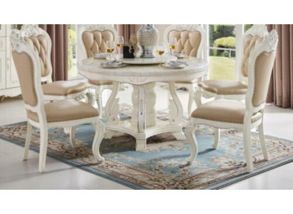 Chesterfield set group chairs upholstery suite armchair 6x chair solid wood