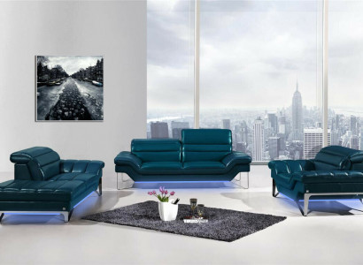 XXL Big 3-Seater (without 2+1) Sofa Couch Upholstery Sofas Leather Seat Design