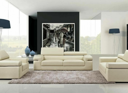 Sofa Couch Upholstery 3-Seater Leather Sofas Couches Seating Sets Design
