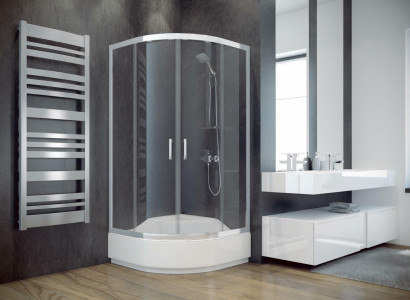 Shower enclosure quarter-circle corner shower glass round shower