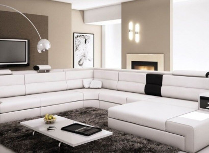 Corner sofa, sofa, couch, upholstery design, suite, textile, leather, living landscape